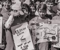 Young acitivists at climate march, journal of wild culture