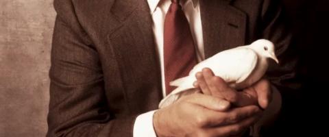 Man holding dove_journal of wild culture